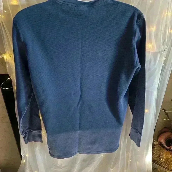 Polo Ralph Lauren Pajama top. Blue Thermal Waffle Knit. Large. Preowned. - Picture 2 of 4